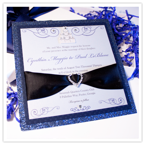 Sapphire Semi Custom Invitation