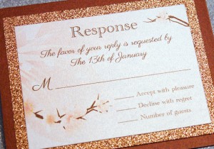 Cherry Blossom Musical Invitation in Autumn Shades